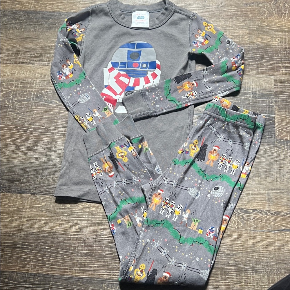 Hanna Andersson Star Wars Christmas Pajamas 100% Cotton Unisex Size 6-7 120cm